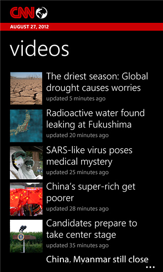 CNN for Windows Phone in 2013 – Videos