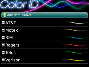 Color ID FREE for BlackBerry in 2011 – Add New Contact