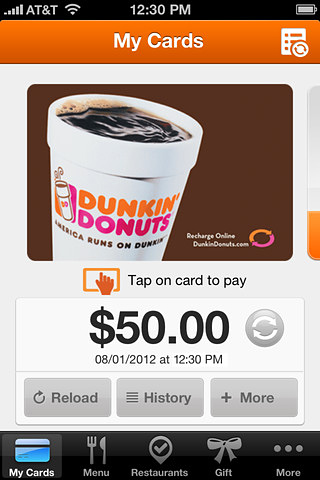 Dunkin' Donuts for iPhone in 2012