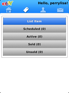 eBay for BlackBerry in 2011 – List Item