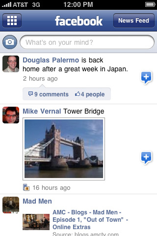 Facebook for iPhone in 2010