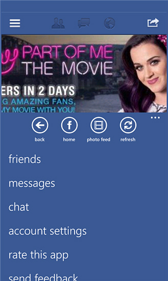 Facebook Touch for Windows Phone in 2012