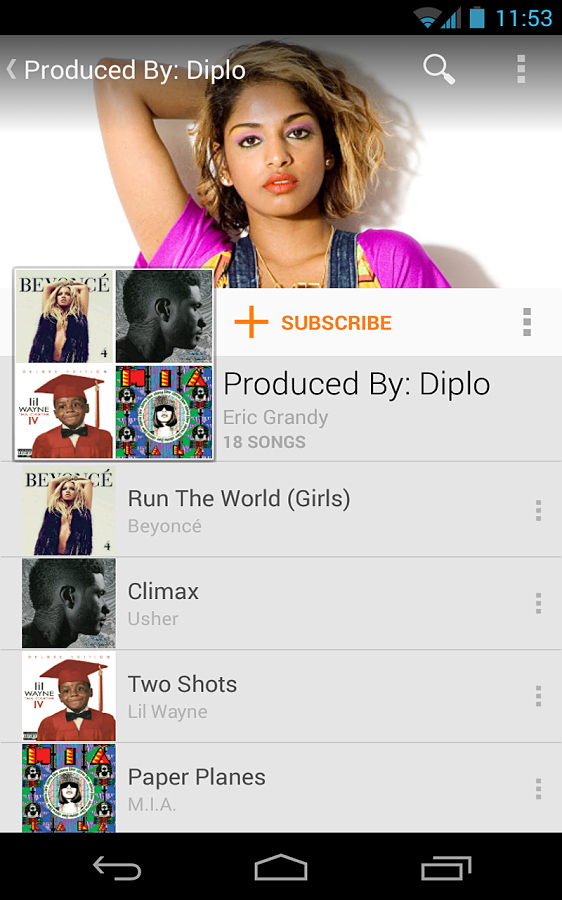 Google Play Music for Android in 2013