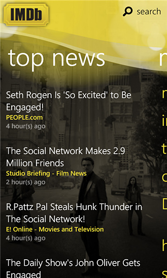 IMDb for Windows Phone in 2012 – Top News