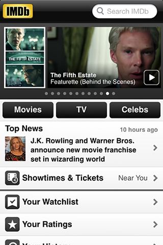 IMDb Movies & TV for iPhone in 2013