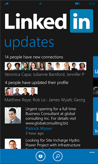 LinkedIn for Windows Phone in 2012