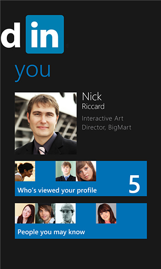 LinkedIn for Windows Phone in 2012 – Profile
