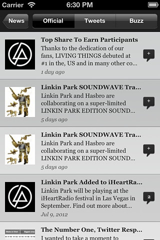 Linkin Park for iPhone in 2012