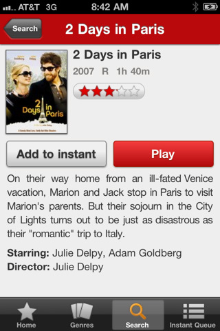 Netflix for iPhone in 2010 – 2 Days in Paris