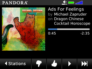 Pandora Radio for BlackBerry in 2011