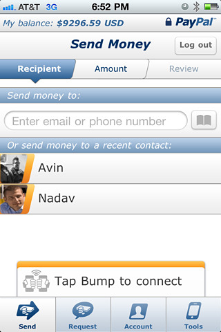 PayPal for iPhone in 2010