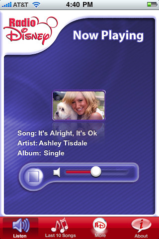 Radio Disney for iPhone in 2010