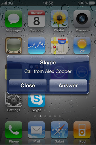 Skype for iPhone in 2010