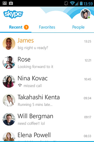 Skype for Android in 2013