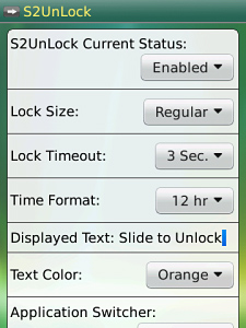 Slider Lock Free for BlackBerry in 2011