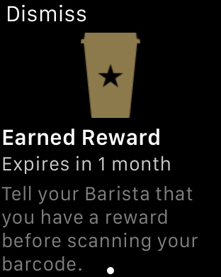 Starbucks for Apple Watch in 2015 – Dismiss