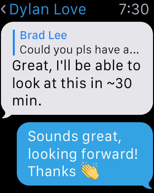 Telegram Messenger for Apple Watch in 2015