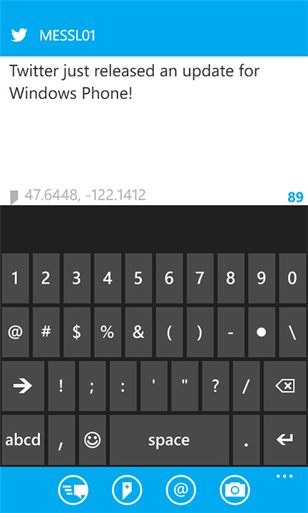 Twitter for Windows Phone in 2012