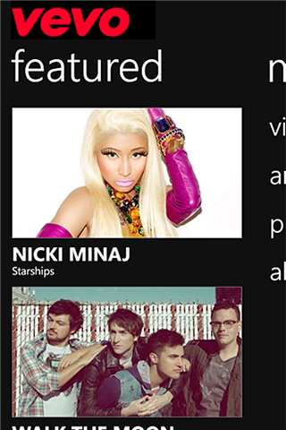 VEVO for Windows Phone in 2013