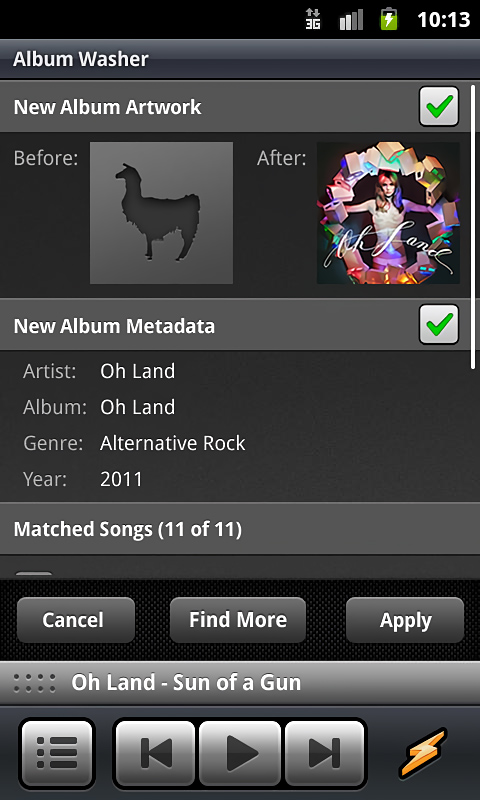 Winamp for Android in 2013 – Album Washer