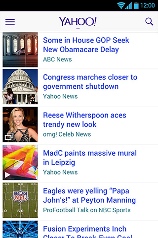 Yahoo! for Android in 2013