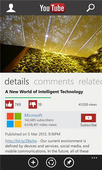 YouTube for Windows Phone in 2013 – Details