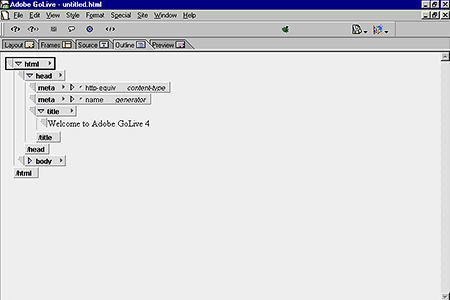 Adobe GoLive 4.0 – Outline