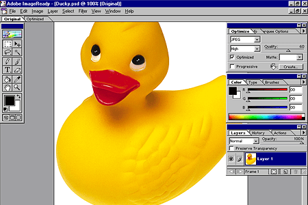 Adobe ImageReady 1.0 – Ducky
