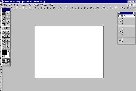 Adobe Photoshop 3.0 – Empty Workspace