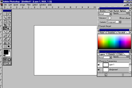 Adobe Photoshop 3.0 – Tabbed Palettes