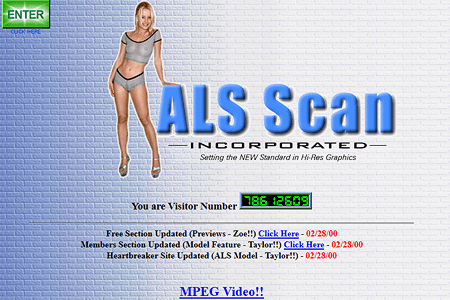 ALS Scan website in 2000