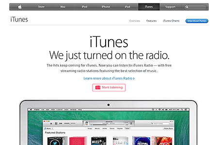 iTunes website in 2013