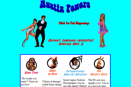 Austin Powers website in 1997