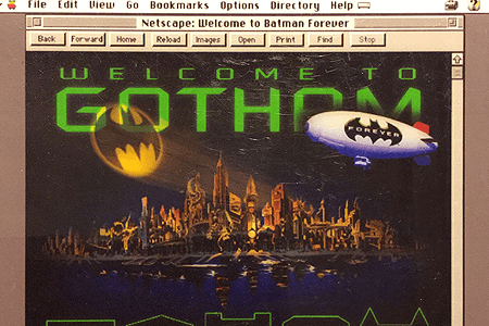 Batman Forever website in 1995