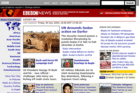 BBC News website in 2004