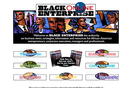 Black Enterprise Magazine website in 1996