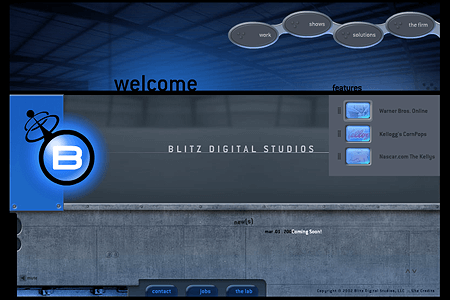 Blitz Digital flash website in 2002