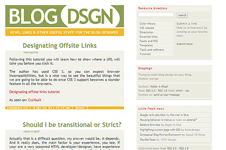 Blog DSGN website in 2004