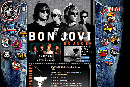 Bon Jovi website in 2002