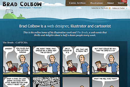 Brad Colbow website in 2009