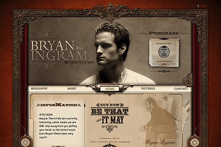 Bryan Ingram website in 2004