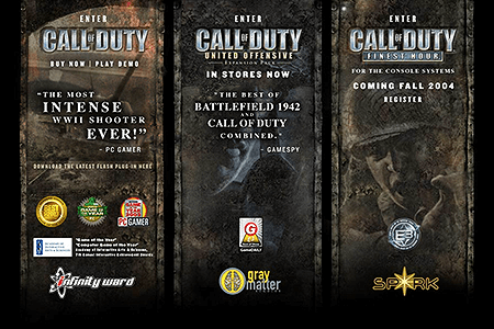 Call of Duty website in 2004