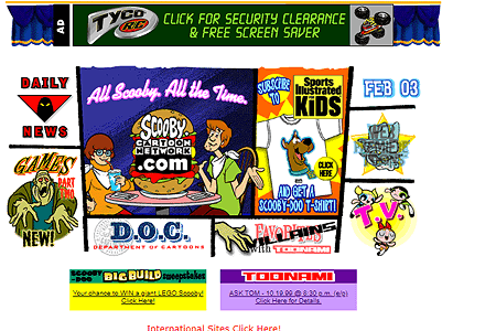 Cartoon Network website in 1999