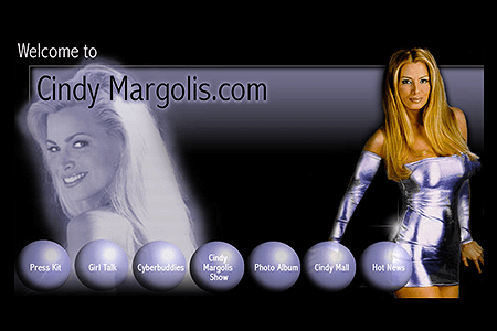 Cindy Margolis website in 2000