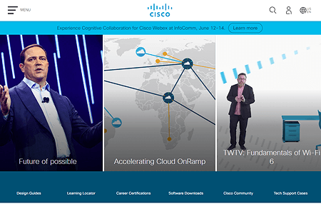 Cisco website in 2019