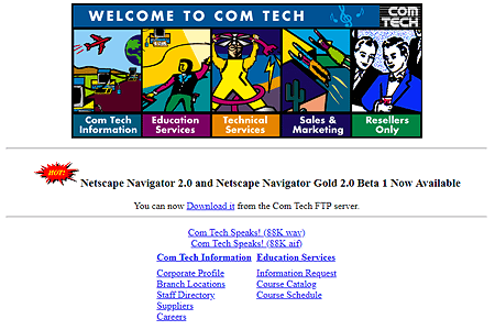 Com Tech website in 1995