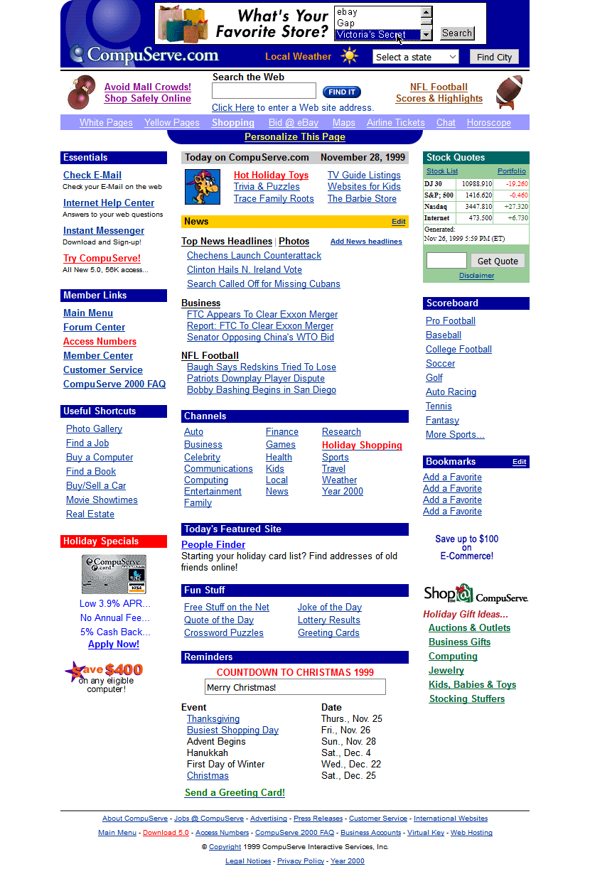 CompuServe in 1999
