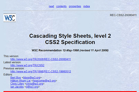 CSS2 specification 1998