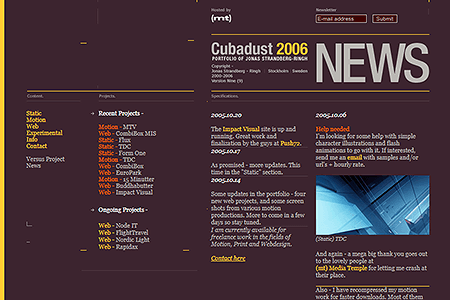 Cubadust website in 2005