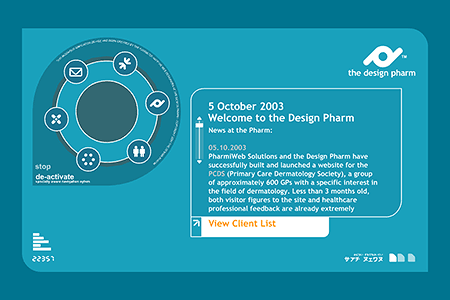 The Design Pharm flash website in 2002